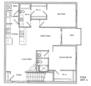 Albright two bedroom two bathroom floor plan at Villas of Omaha at Butler Ridge