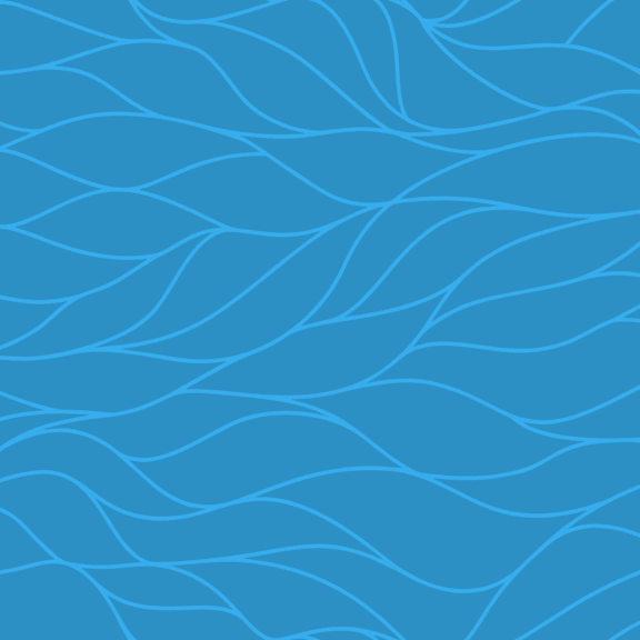 A pattern of blue wavy lines on a lighter blue background.