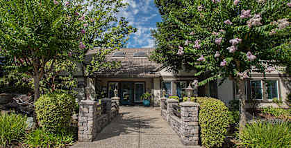 Stanford Heights clubhouse entry bridge