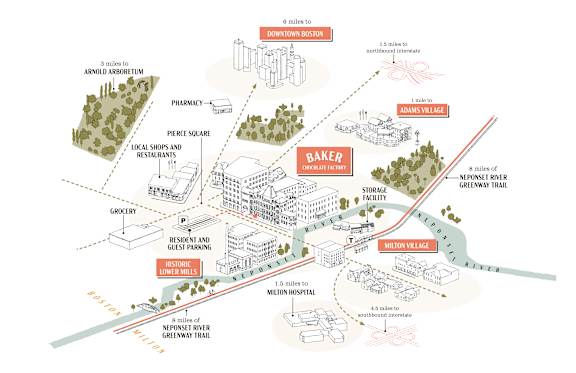 A map shows the location of Baker Chronic Care Center and its surroundings.