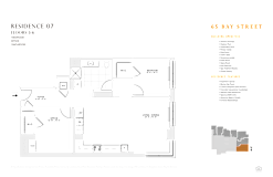 1 bedroom 1 bathroom floorplan W at 65 Bay Street, Jersey City