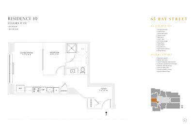 Studio 1 bathroom floorplan at 65 Bay Street, New Jersey
