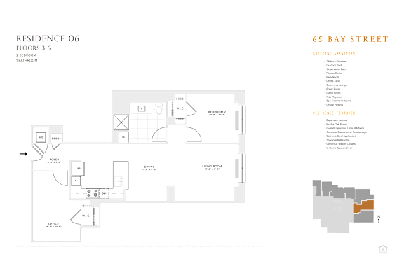 1 bedroom 1 bathroom floorplan V 1 bedroom 1 bathroom floorplan V at 65 Bay Street, Jersey City, New Jersey