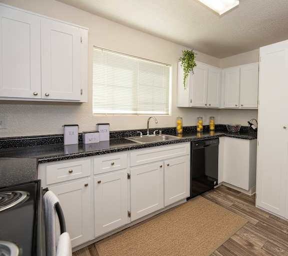 Model kitchen at Woodbridge Apartments, Sacramento, CA, 95833