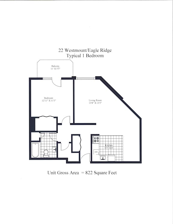 Eagle Ridge Typical One Bedroom