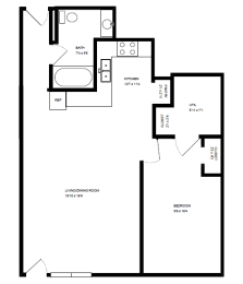  Floor Plan One Bedroom