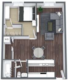  Floor Plan One Bedroom