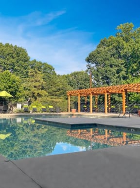 Shaded Courtyard Patio at Wendover River Oaks, Greensboro, NC, 27409