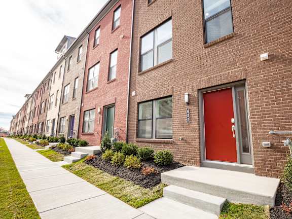 Apartment Building with Brick Walls at Refinery Row in Baltimore, MD 21224