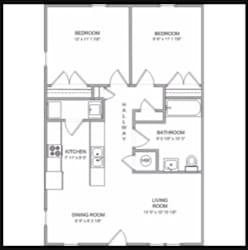 Floor Plan 2 Bedroom