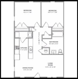  Floor Plan 2 Bedroom