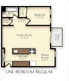 Floor Plan  1 bedroom