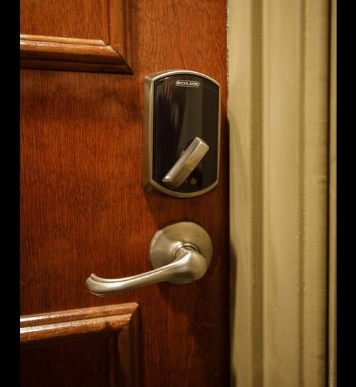 a door with a door handle and a handle on it