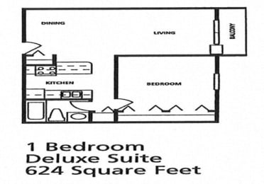  Floor Plan 1 Bedroom 1 Bathroom