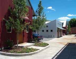 View of building fronts