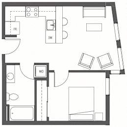 Floor Plan  One Bedroom - A3, A4, A5