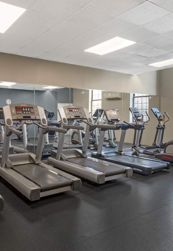 our gym is equipped with a variety of cardio equipment at Bigelow Commons, Connecticut, 06082