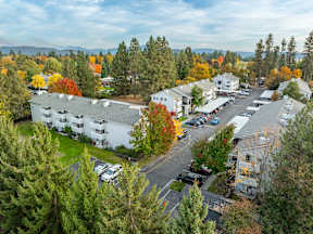 Aerial Parking Lot View at Ironwood Apartments, Coeur dAlene, Idaho