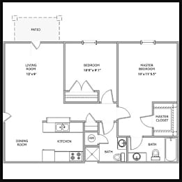  Floor Plan 2 Bedroom