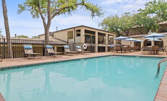 our apartments showcase an unique swimming pool