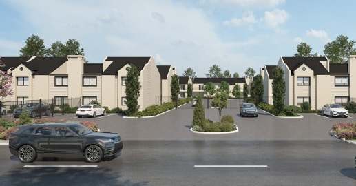 A street view of a Vista residential area with cars and houses.