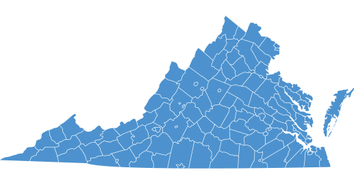 a map of the city divided into divisions with blue graphing