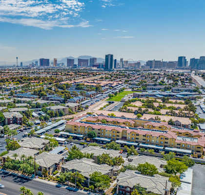 Aerial view of neighborhood at Borgata Condominiums, Nevada