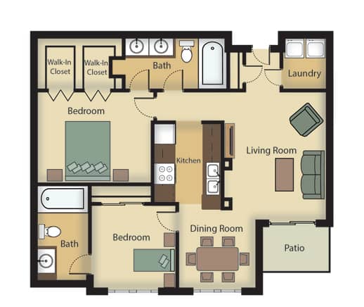 Floor Plan  Two Bedroom