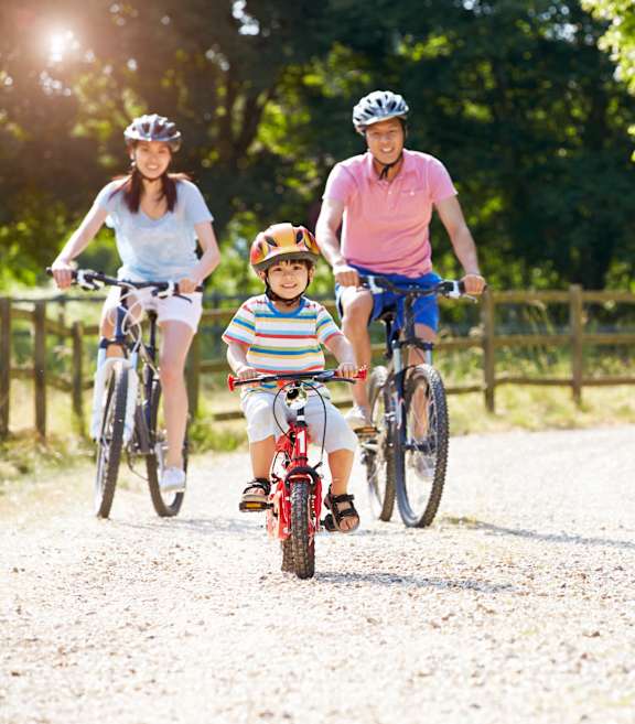 Family On Bicycle at 111 Cosburn, East York, ON