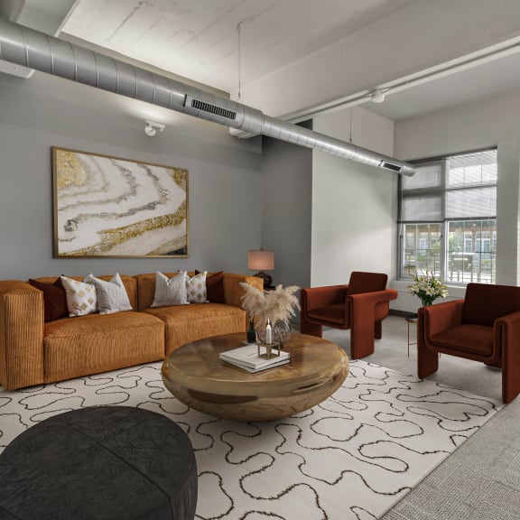 Lobby at The Lofts at Elk Terminal Apartments , Buffalo, New York