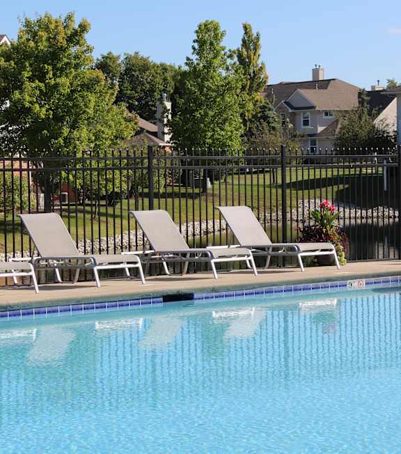 our apartments showcase an outdoor pool