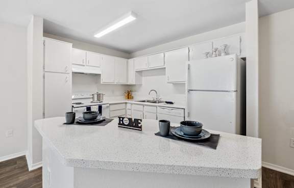 Townhome kitchen at Tidwell Estates in Houston TX