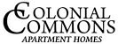 The image is a logo for Colonial Commons Apartment Homes.