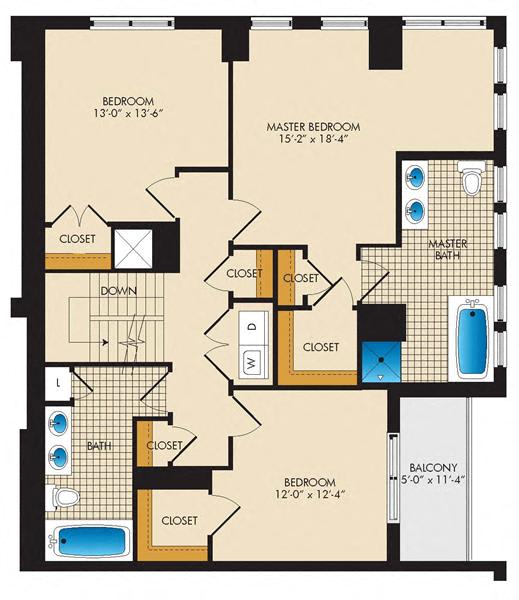 3 bedroom apartment floorplans, arlington VA