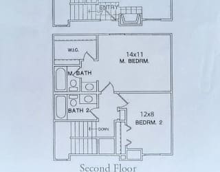 Floor Plan B3 2 Bedroom / 2 Bath - 1043