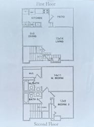 Floor Plan B3 2 Bedroom / 2 Bath - 1043