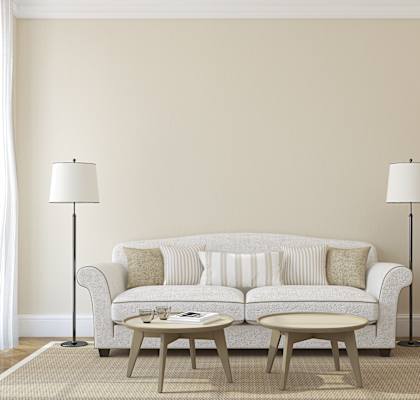Living Room with White Couch at Perryman Station Apartments, Maryland, 21001