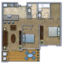 Floor Plan  2x1.5- Affordable