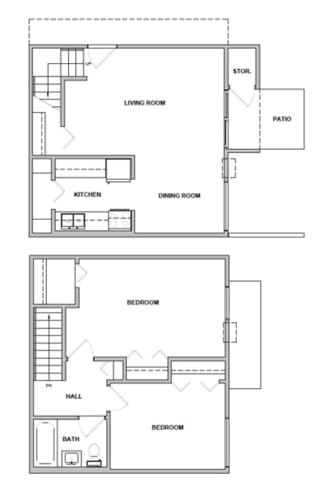 Floor Plan  2 Bedroom