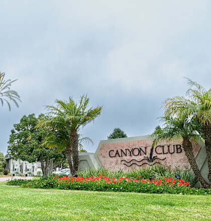Monument Sign at Canyon Club Apartments