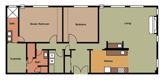 The Luxe at Meridian Apartments Penthouse Floor Plan
