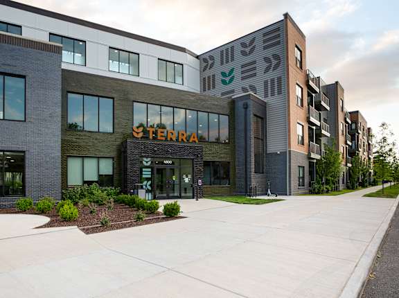 A modern building with the word "Sierra" on the front.