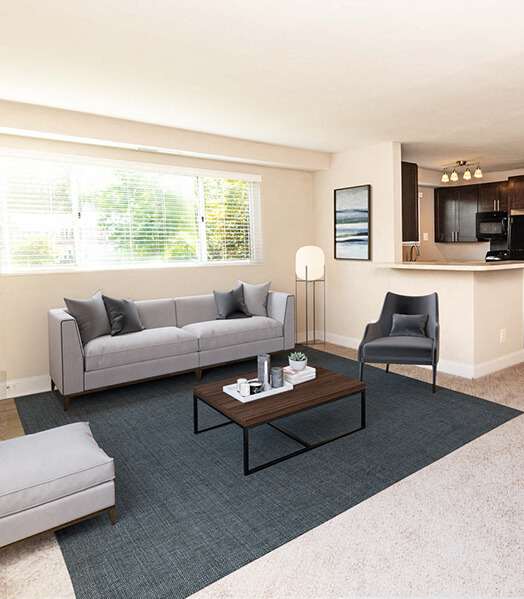 Living Area at Stevenson Lane Apartments, Towson, MD, 21204