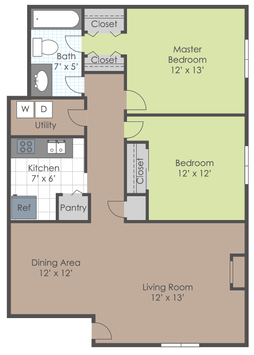  Floor Plan Two Bedroom