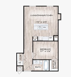  Floor Plan 1 Bed A