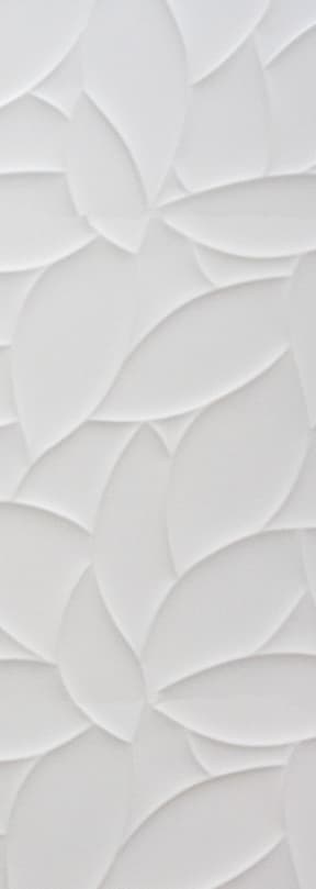 a close up of a white flowery design on a wall