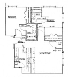  Floor Plan Two Bedroom - 855 Sq. Ft.
