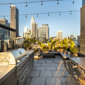 Grilling Area at South Park Lofts, Los Angeles, California