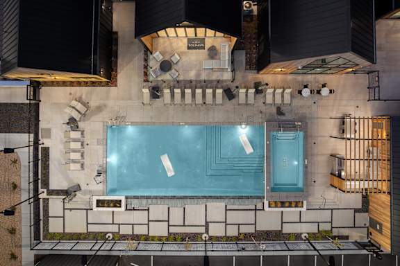 Modern Pool Area at Solhavn Apartments, American Fork, Utah