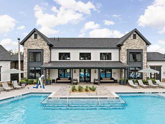Sparkling pool at The Levi Luxury Apartments, McDonough
